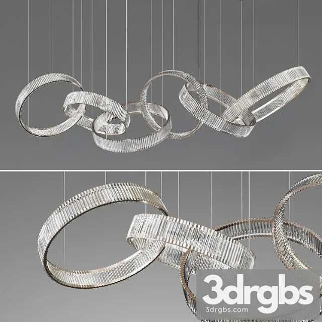 Crystal ring chandelier 3D Model Free
