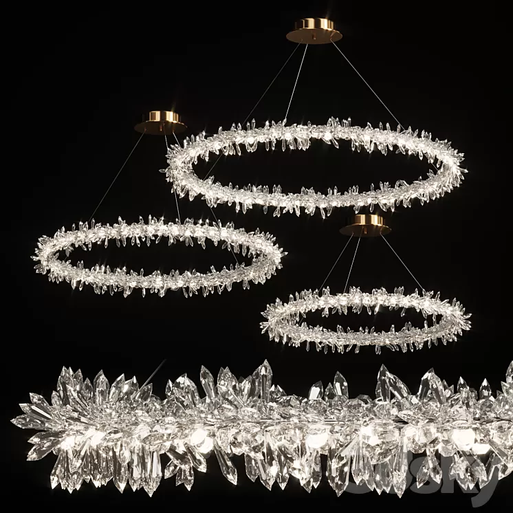 Crystal ring chandelier SIBYL 3D Model