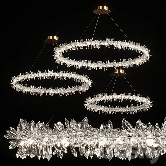 Crystal ring chandelier SIBYL 3D Model