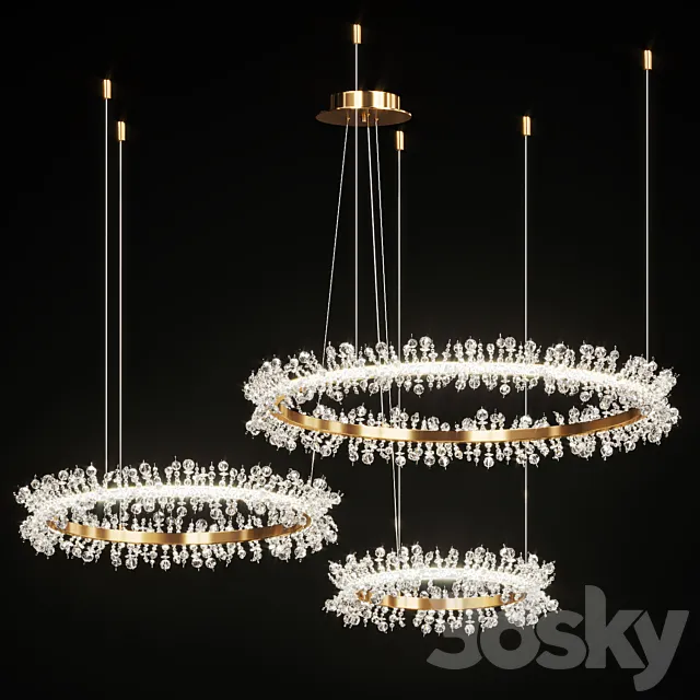 Crystal ring chandelier THERA Combination 3DModel