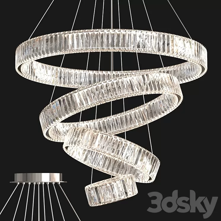 Crystal Round Ring 3D Model