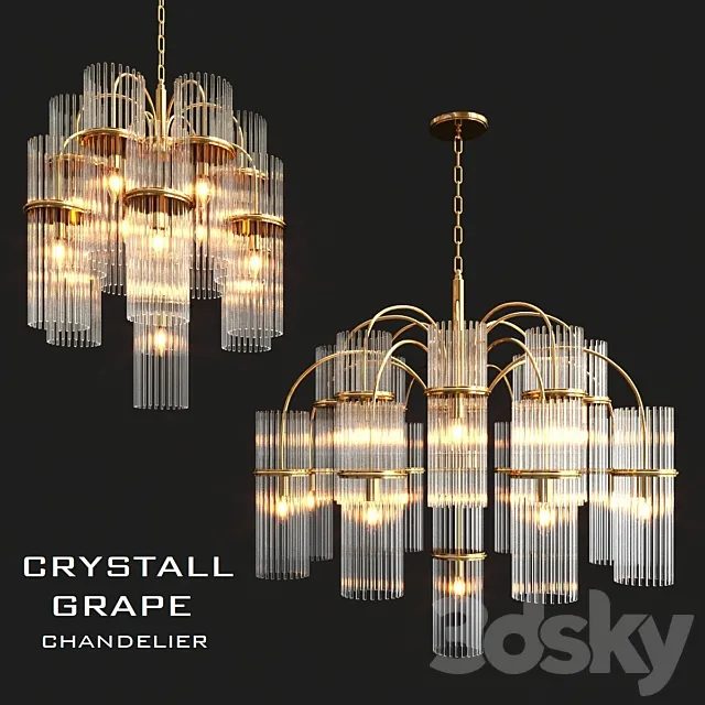 Crystall grape chandeliers 3D Model