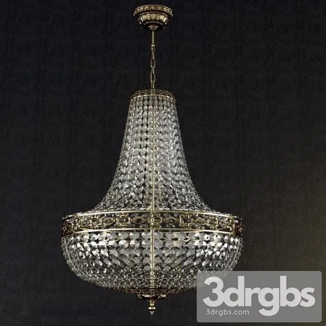 Crystals Antique Chandelier 3D Model Free