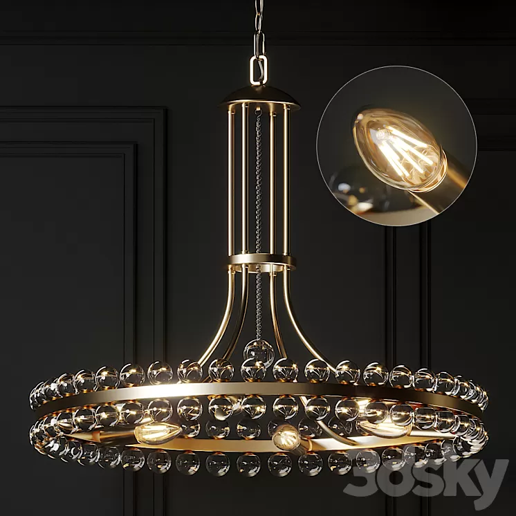 Crystorama Clover 8-Light Chandelier 3D Model