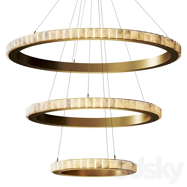 CTO Lighting Avalon Triple Chandelier 3D Model