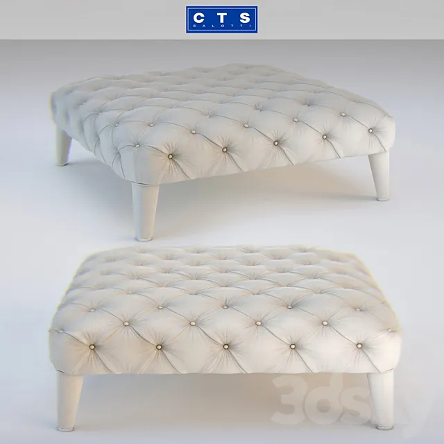 CTS Salotti Poof ELLIOT Pouff quadrato. 3D Model