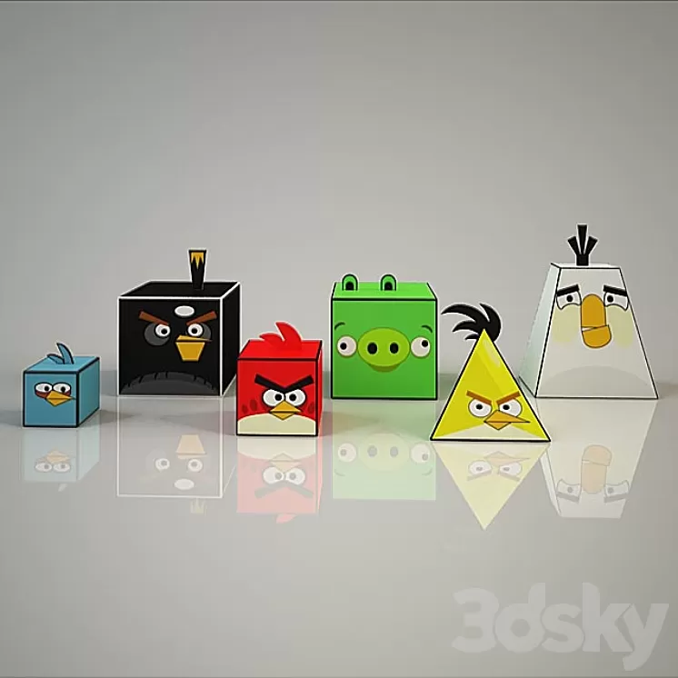 Cubeecraft - Angry Birds 3D Model