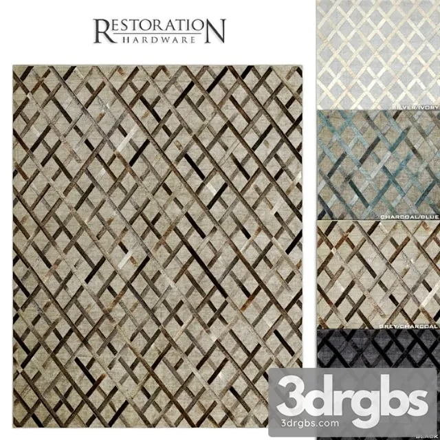 Cuero hide rug rh 3D Model Free