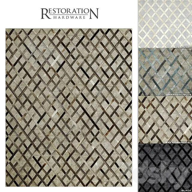 Cuero Hide Rug RH 3D Model