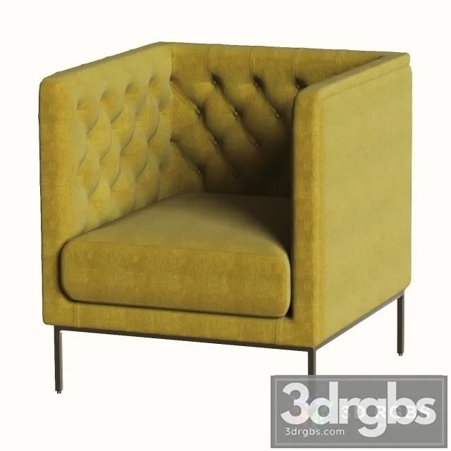 Cui Liu LaVine Tufted Club Chair 3D Model Free
