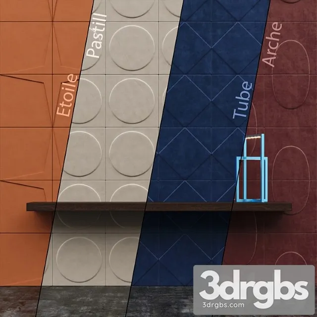 Cuir au carre wall panels part 2 3D Model Free