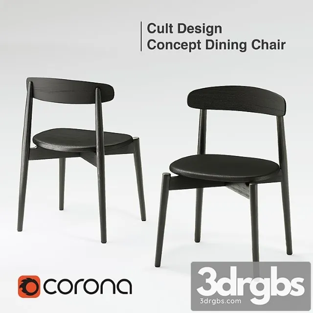 Cult design concept dining chair 2 3D Model Free