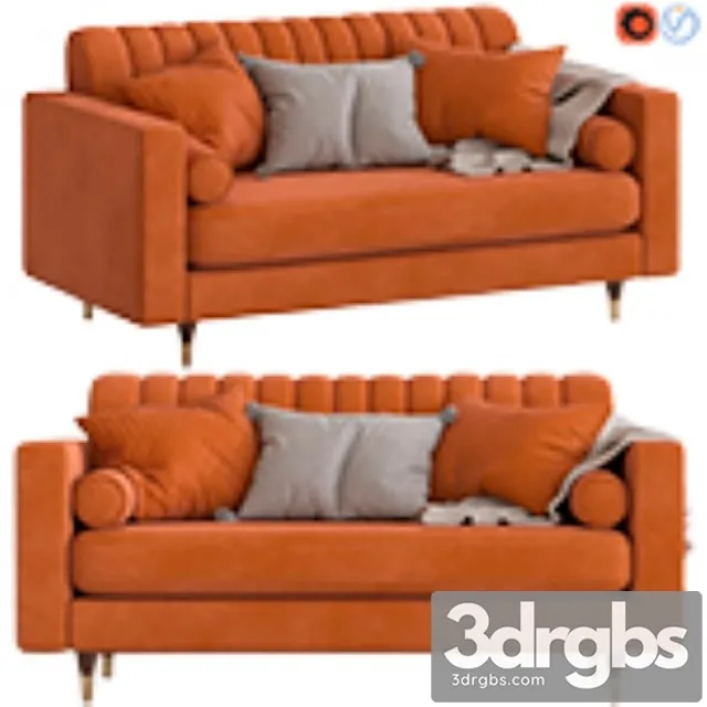 Cult Furniture Belgravia 2 Seater Sofa 3D Model Free