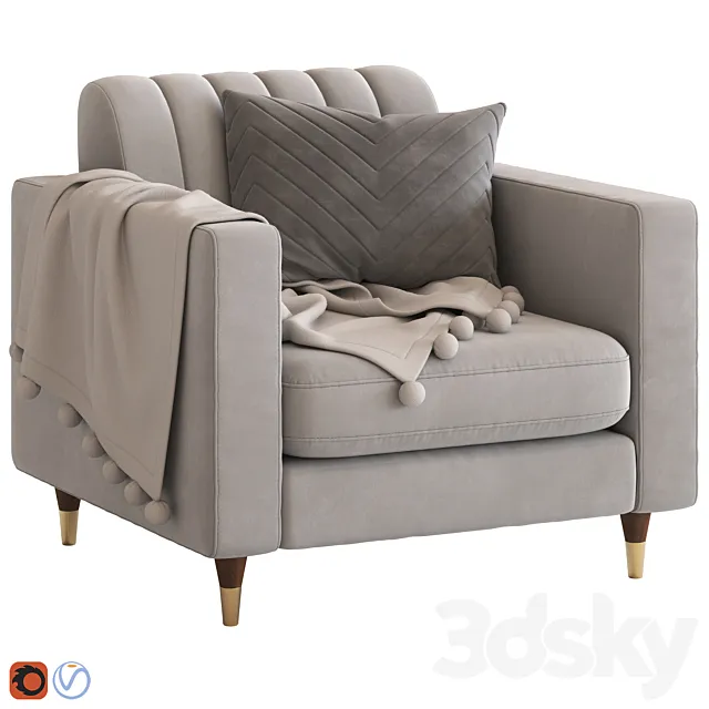 Cult Furniture Belgravia Armchair 3D Model