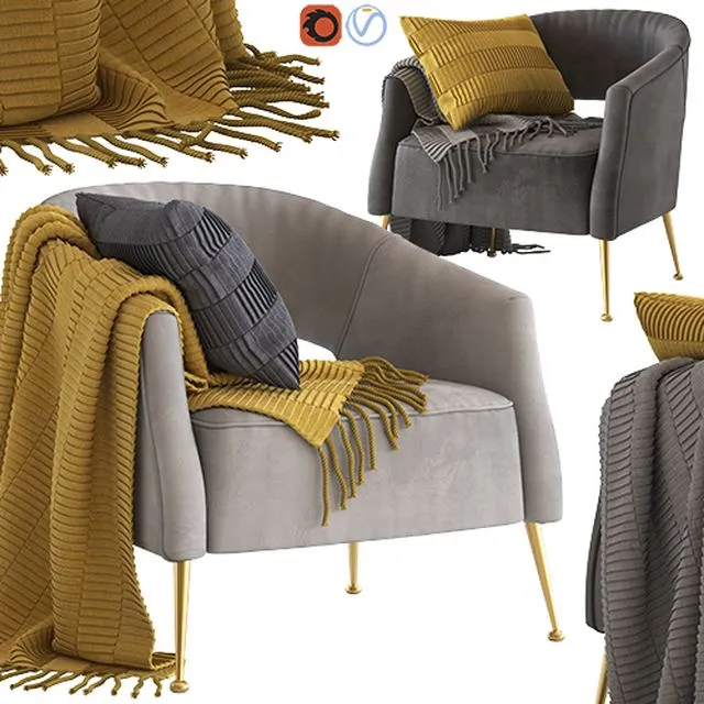 Cult Furniture Bella Armchair 3D Model