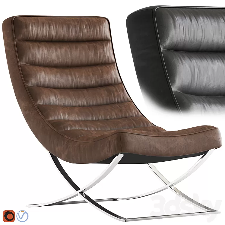 Cult Furniture Denton Lounge Chair 3D Model