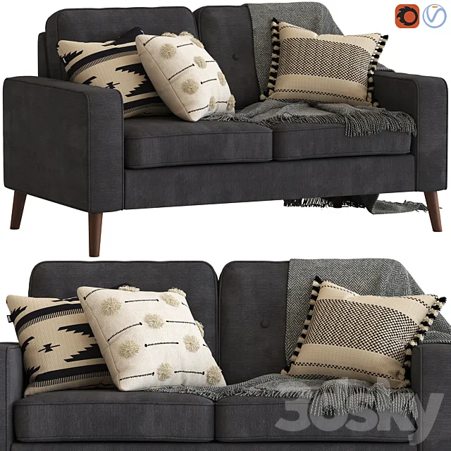 Cult Furniture Madison 3-seater Sofa 3D Model