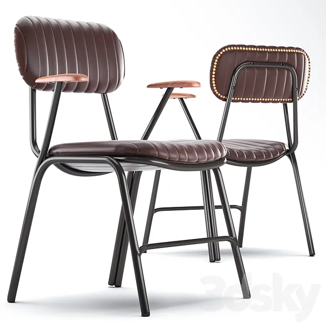 Cult Living Boston Metal Dining Armchair 3D Model