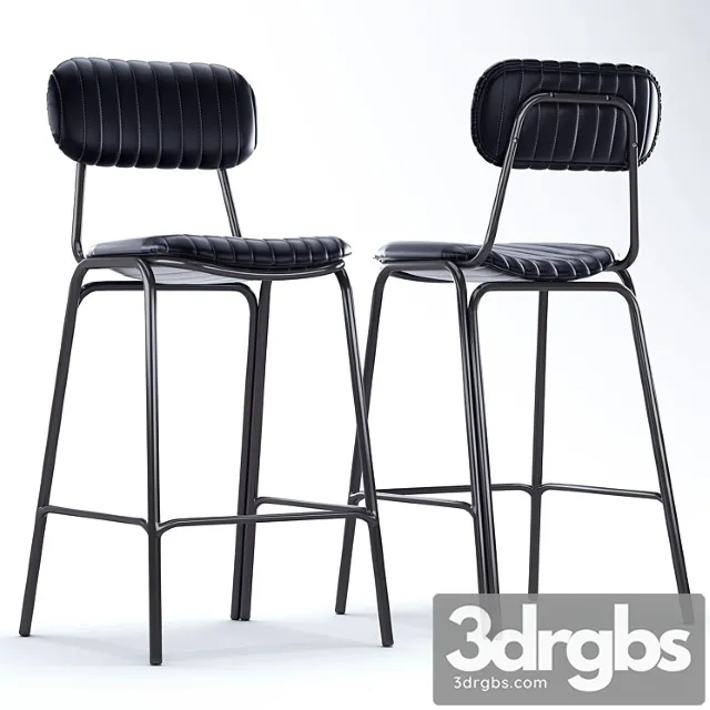 Cult living mila metal bar chair 2 3D Model Free