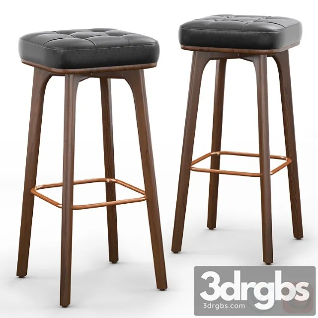 Cult living winchester solid bar stool 2 3D Model Free