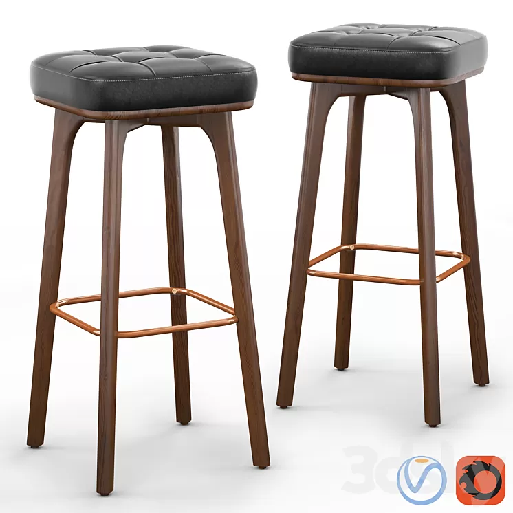 Cult Living Winchester Solid Bar Stool 3D Model