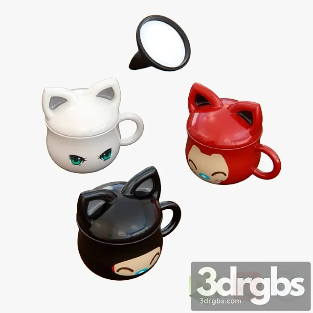 Cup anime 3D Model Free