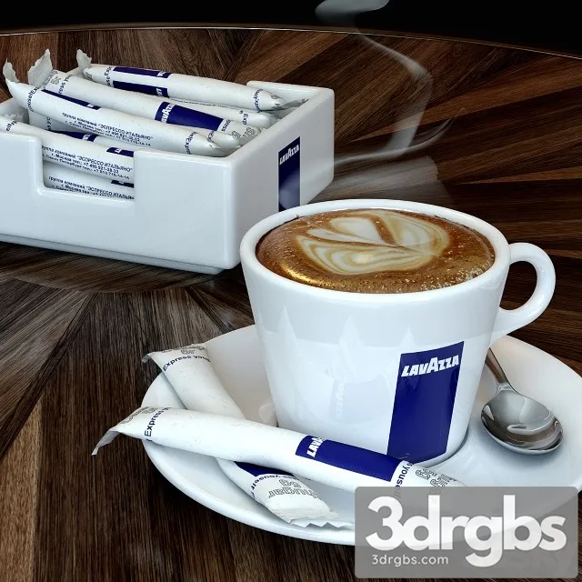 Cup Lavazza Coffee 3D Model Free