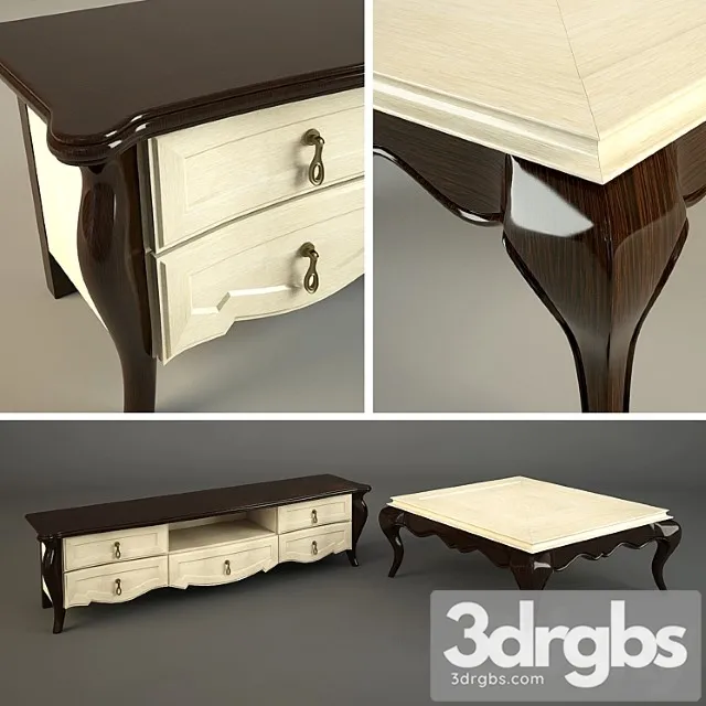 Cupboard and table 2 3D Model Free