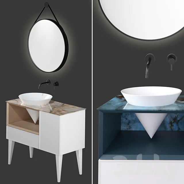 Cupboard CONO Geometrica Kerama Marazzi 3D Model