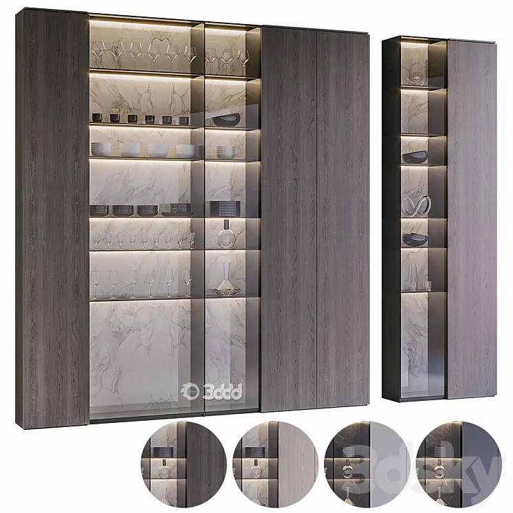 Cupboard Set 16 / Corona Renderer 3D Model Free