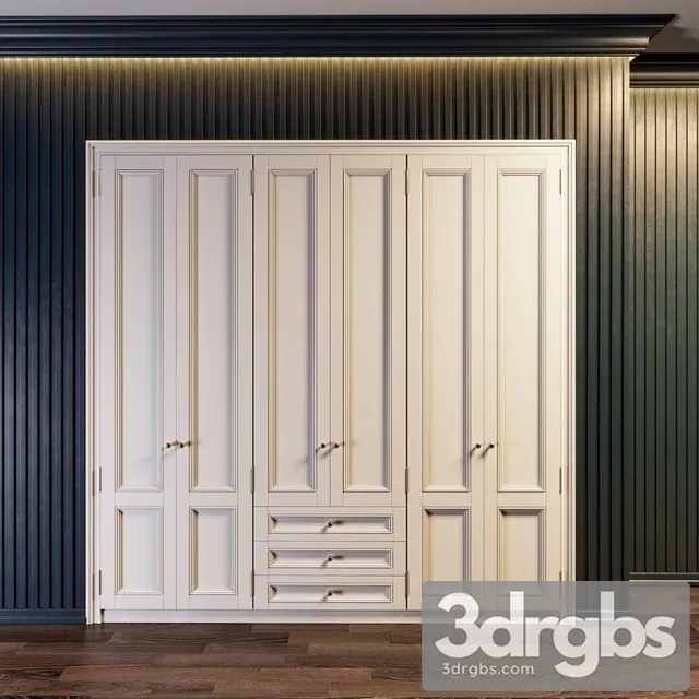 Cupboard Wardrobe Display Cabinet 3D Model Free