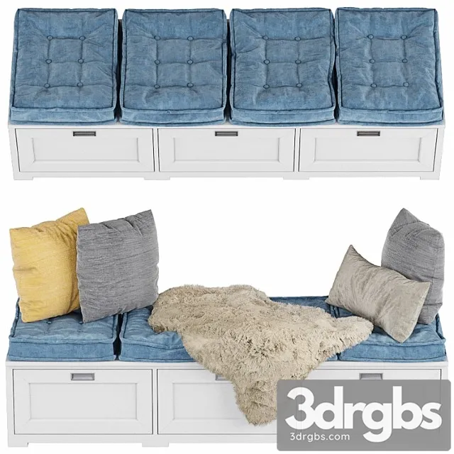 Cupboard With Pillows 001 3D Model Free