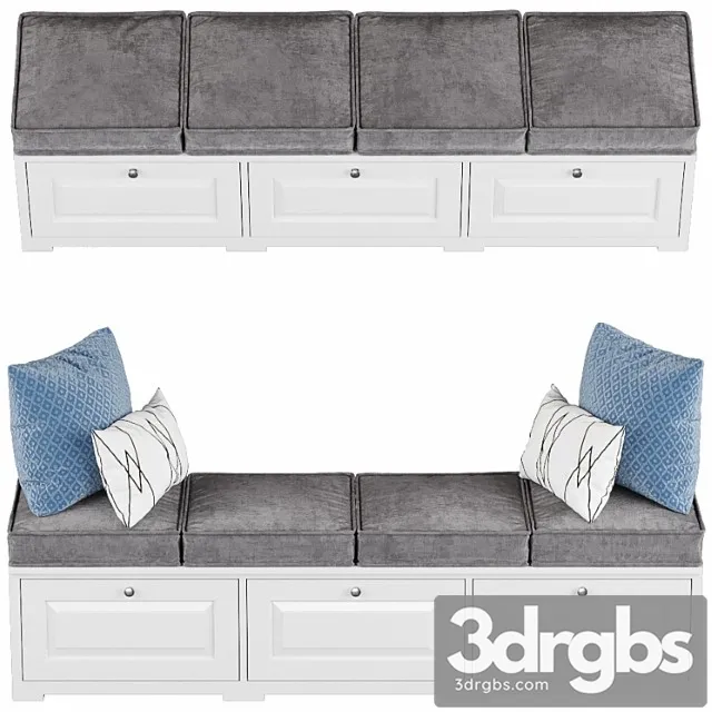 Cupboard with pillows 002 2 3D Model Free