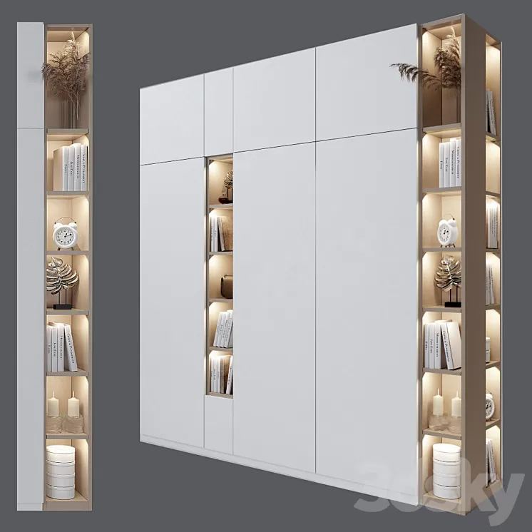 Cupboard with shelves 2 3D Model