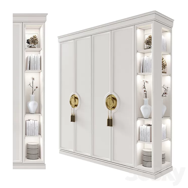 Cupboard with shelves 4 3D Model