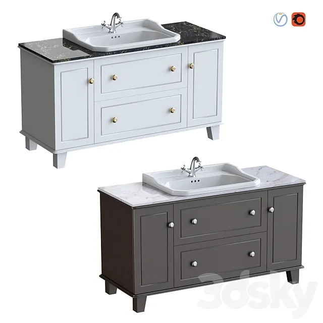 Cupboard with sink Roca Carmen. 3D Model