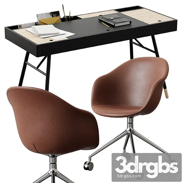cupertino table + adelaide chair 3D Model Free