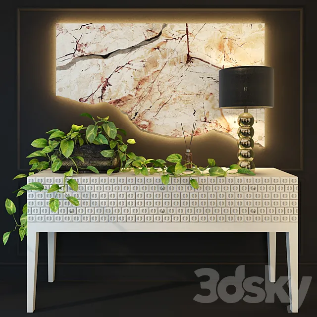 Curbstone _ console Natural Chic. Bizzotto 3DModel