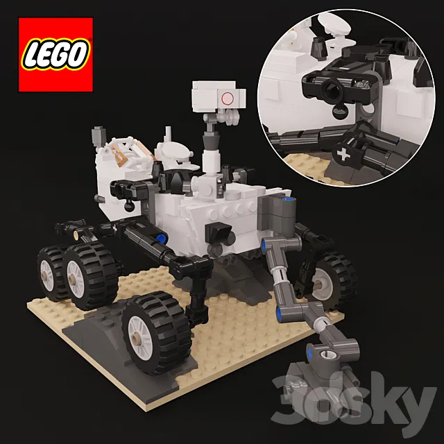 Curiosity LEGO 3D Model