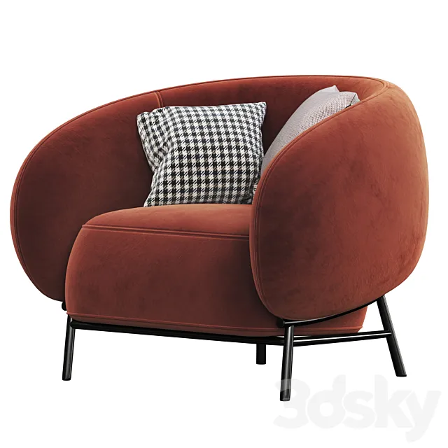 Curl armchair cider edition 3DModel