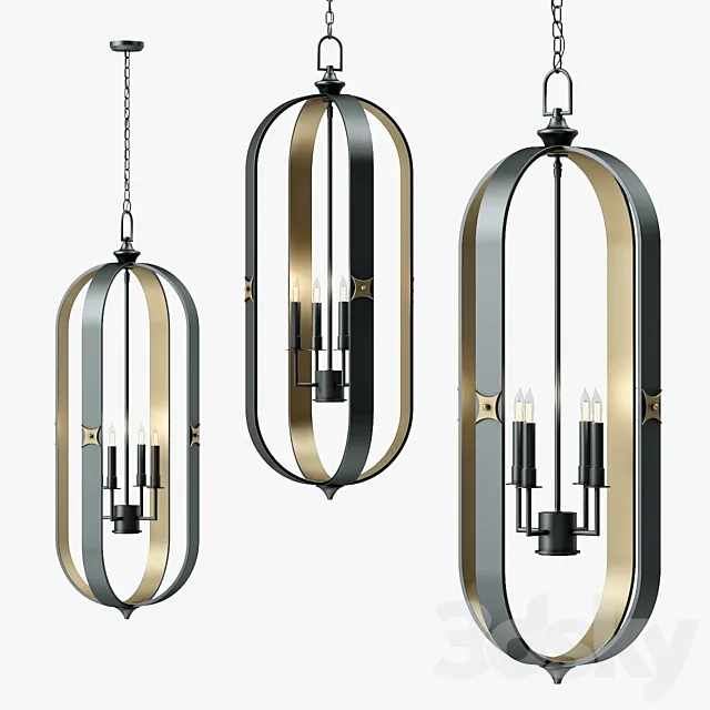 Currey and Company Huntsman Lantern 3D Model