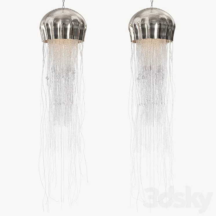 Currey and Company Medusa Pendant Large 3D Model