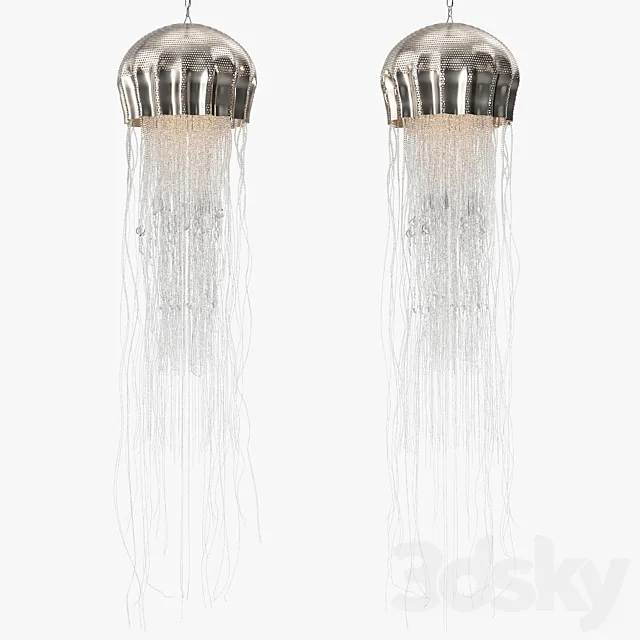 Currey and Company Medusa Pendant Large 3DModel