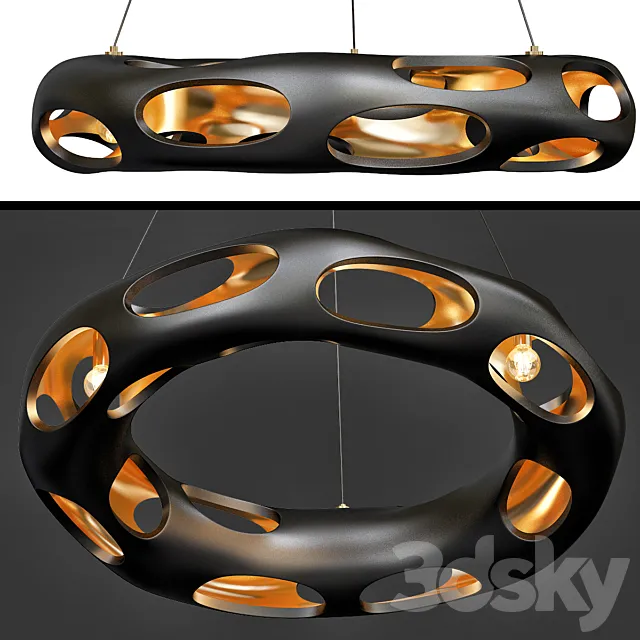 Currey and Company Pursley Chandelier 3DModel