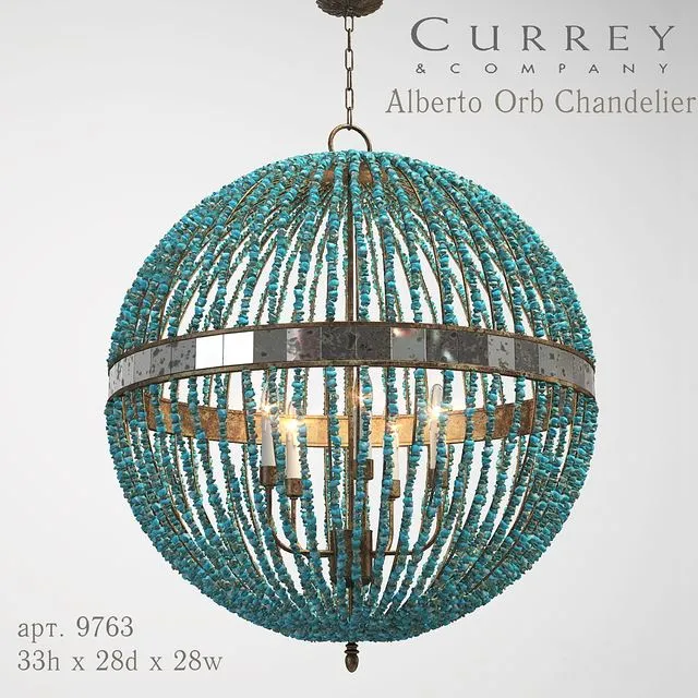 Currey & company Alberto Orb Chandelier 3D Model