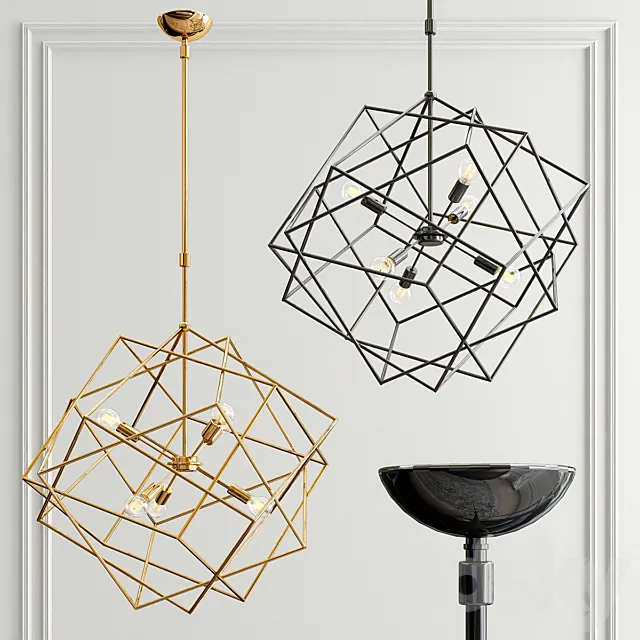 Currey & company chandelier 3D Model