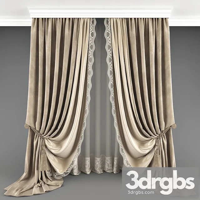 Curtain 02 3D Model Free