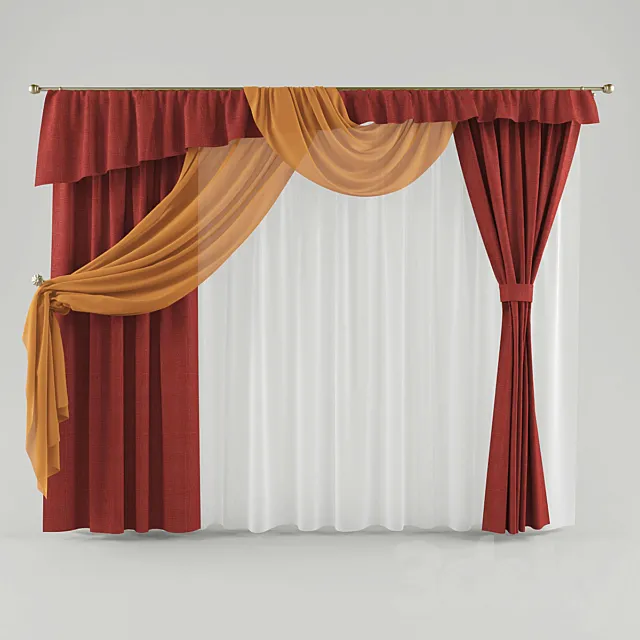 Curtain 1 3D Model