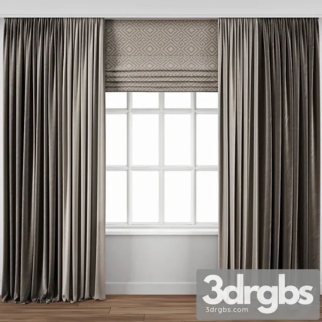 Curtain 104 3D Model Free