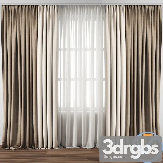 Curtain 107 3D Model Free